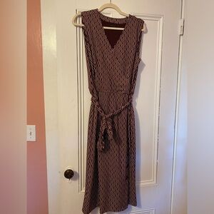⛓️‍💥 Ann Taylor Sleeveless Chain Print Dress - Size 10 T ⛓️‍💥